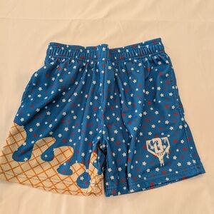 Kids' Blue Star and Wave Pattern Shorts